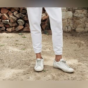 Frank & Eileen white joggers with pockets nwot